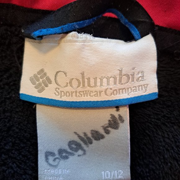 Columbia Girl's Black and Pink Sherpa Softshell Mock Neck Jacket Size 10/12 - Picture 5 of 6